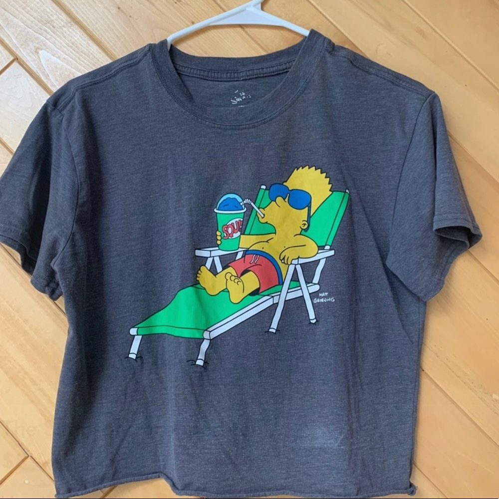 The Simpsons cropped tee